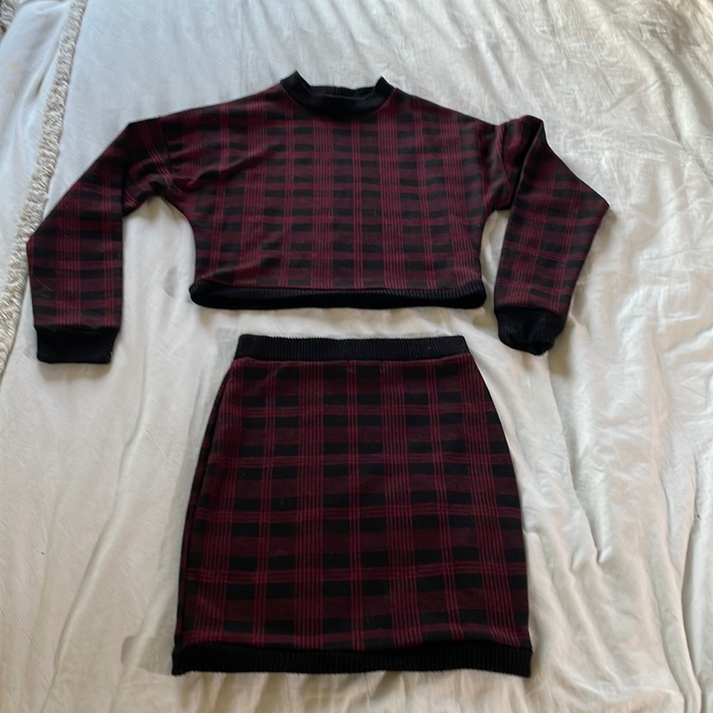 Crop top and skirt set
